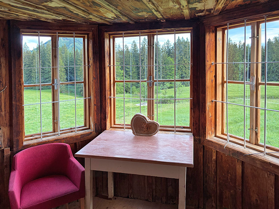 Übernachten auf der Gschendt Alm, Grossraming im Ennstal in der Almimoon Suite